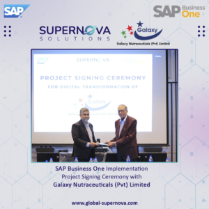 Signing ceremony of the SAP Business One implementation project with Galaxy Nutraceuticals (Pvt) Limited.